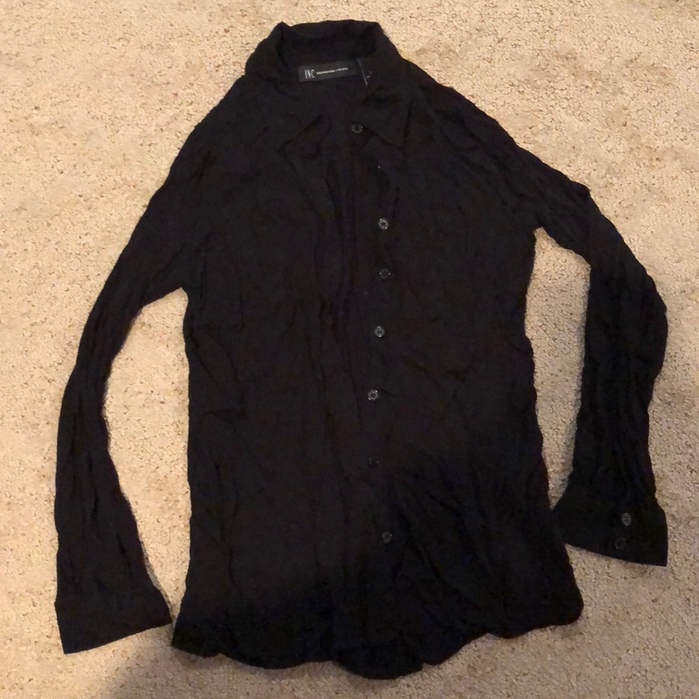 Black button up blouse